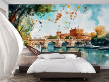 Load image into Gallery viewer, Venice Canal 3D Wallpaper Mural • Italian Cityscape Wall Art • Stylish Wall Decor For Living Room Bedroom Office • Modern Bold Room Design
