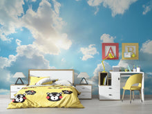 Load image into Gallery viewer, 3D Sky and Clouds Wallpaper Mural | Stylish Modern Wall Decor for Nursery Kids Room or Bedroom | Bold Scenic Wall Art Gift for Home Makeover