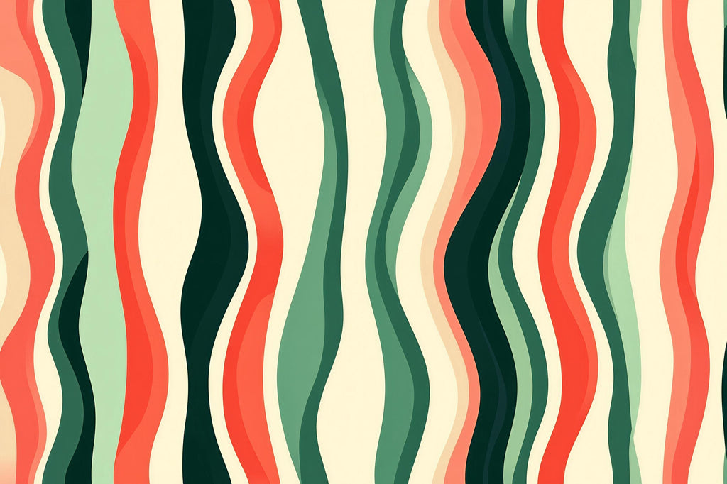 3D Retro Wave Stripes Wallpaper Mural | Stylish Bold Modern Wall Decor | Colorful Abstract Wavy Lines Art for Living Room Bedroom Gift Home