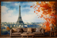 Load image into Gallery viewer, Eiffel Tower Paris Wall Mural Wallpaper – 3D Stylish Wall Decor for Living Room Bedroom Office – Modern Bold Art Gift, Removable wallpaper