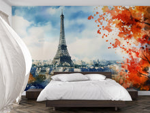 Load image into Gallery viewer, Eiffel Tower Paris Wall Mural Wallpaper – 3D Stylish Wall Decor for Living Room Bedroom Office – Modern Bold Art Gift, Removable wallpaper