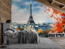 Load image into Gallery viewer, Eiffel Tower Paris Wall Mural Wallpaper – 3D Stylish Wall Decor for Living Room Bedroom Office – Modern Bold Art Gift, Removable wallpaper