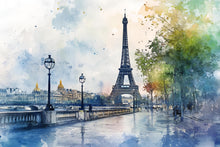 Load image into Gallery viewer, Paris Eiffel Tower 3D Wallpaper Mural – Stylish Wall Decor, Modern Bold Living Room Accent, Travel-Inspired Home Gift, Removable
