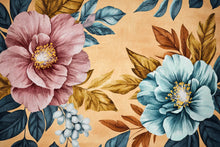Load image into Gallery viewer, 3D Oversized Floral Wallpaper Mural | Bold Vintage Botanical Wall Decor | Stylish Modern Wall Art for Bedroom Living Room Office