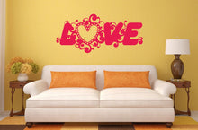 Load image into Gallery viewer, Love Word Art Heart Floral Interior Wall Decal Sticker Vinyl Mural Bedroom Leaving Room Home Decor FREE SHIPPING L221