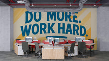 Load image into Gallery viewer, Motivational Office Wall Mural – Do More Work Hard Quote, Modern Workplace Decor Wallpaper Vn888
