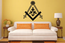 Load image into Gallery viewer, Freemason Free Mason Masonry Ornament Logo G Symbol Interior Wall Decal Sticker Vinyl Mural Bedroom Room Decor FREE SHIPPING L212