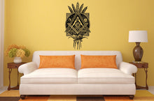 Load image into Gallery viewer, Freemason Free Mason Masonry Ornament Logo G Symbol Interior Wall Decal Sticker Vinyl Mural Bedroom Room Decor FREE SHIPPING L213