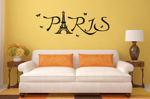 Load image into Gallery viewer, Paris Love Eiffel Tower Statue Heats Interior Wall Decal Sticker Vinyl Mural Bedroom Leaving Room Home Decor FREE SHIPPING L215