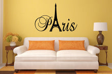 Load image into Gallery viewer, Paris Love Eiffel Tower Statue Heats Interior Wall Decal Sticker Vinyl Mural Bedroom Leaving Room Home Decor FREE SHIPPING L216
