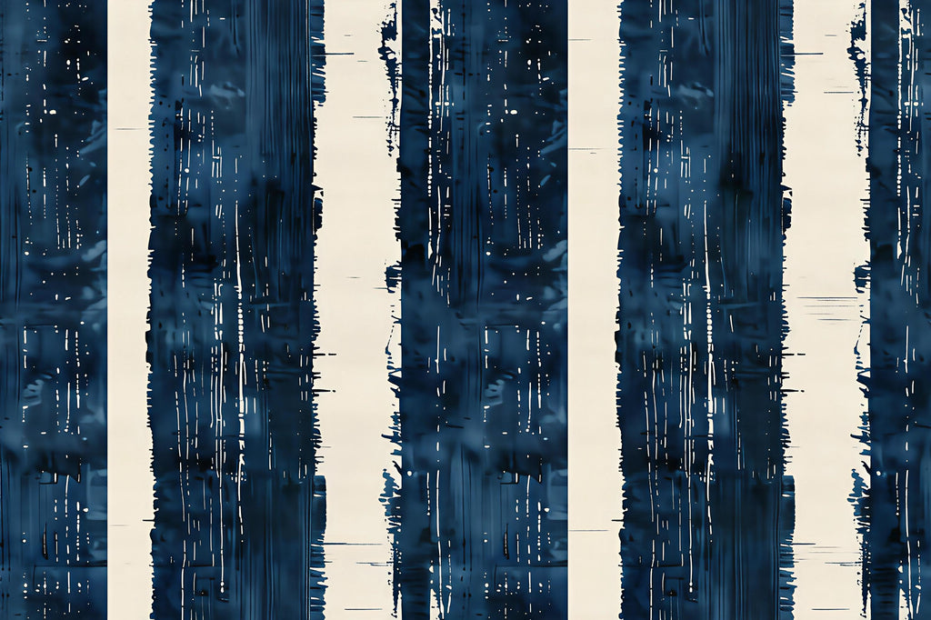 Modern Navy Abstract Stripe Wallpaper Mural | Bold Blue & Beige Wall Decor | Stylish Contemporary Statement Wall Art for Living Room Bedroom
