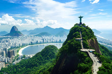 Load image into Gallery viewer, Rio de Janeiro Christ the Redeemer Wallpaper – 3D Wall Mural with City Skyline and Bay View – Bold Modern Stylish Wall Decor Gift