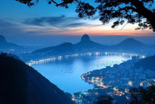 Load image into Gallery viewer, Rio de Janeiro Evening Wallpaper – 3D Wall Mural with Sugarloaf Mountain Skyline &amp; Bay View – Bold Modern Stylish Wall Decor Gift