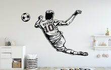 Load image into Gallery viewer, Soccer Wall Decal, Soccer Wall sticker, Soccer wall art Kids room Decal Nursery wall decal 136DE
