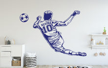 Load image into Gallery viewer, Soccer Wall Decal, Soccer Wall sticker, Soccer wall art Kids room Decal Nursery wall decal 136DE