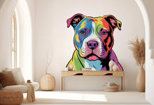 Load image into Gallery viewer, Pitbull Dog wall decal Dog decor Dog wall art Decal Dog Lover Animals Pitbull decal Dog Bathroom Wall Decals Stickers Vinyl 912RS