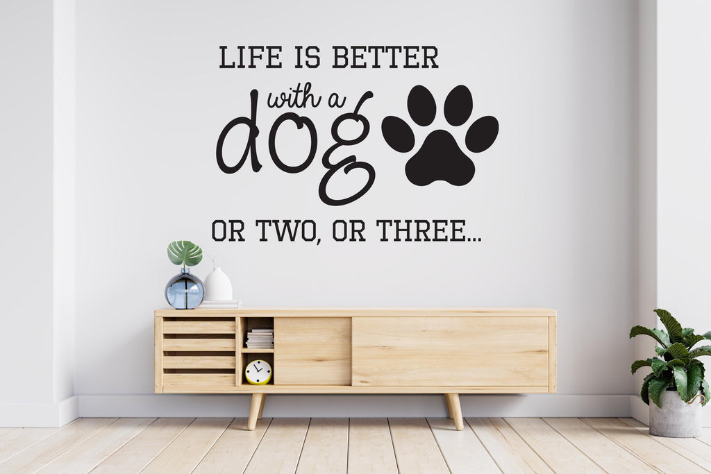 Dog Wall Decor, Dog Wall Decals, Dog Wall Art, Dog Lover Stickers Pets Bedroom Grooming Salon Wall Vinyl Nursery Wall Decals Art 917RS