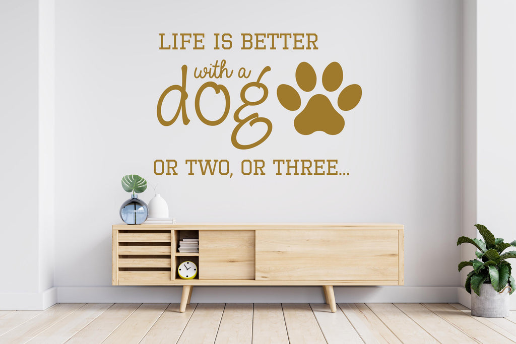 Dog Wall Decor, Dog Wall Decals, Dog Wall Art, Dog Lover Stickers Pets Bedroom Grooming Salon Wall Vinyl Nursery Wall Decals Art 917RS
