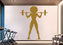 Load image into Gallery viewer, Gym Wall Decal Afro Girl Power fitness Quote Decor Workout Art Vinyl Gym Wall Stickers Bedroom Gym Workout Girl Motivation Crossfit 920RS