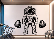 Load image into Gallery viewer, Astronaut Gym Wall Decal Astronaut fitness Decor Workout Art Vinyl Gym Wall Stickers Bedroom Gym Workout Girl Motivation Crossfit 921RS