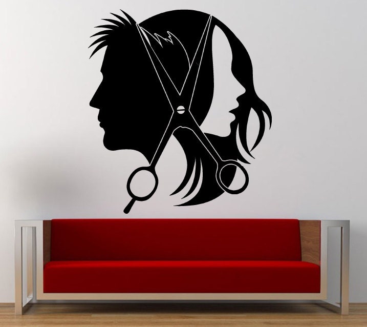 Salon Spa Beauty Shop Barbershop Nail Salon Wall Graphic Decal Sticker Vinyl Mural Leaving Bedroom Room Home Decor FREE SHIPPING L242