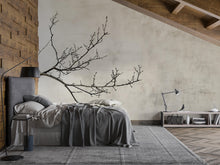 Load image into Gallery viewer, Minimalist Tree Branch Wallpaper Mural – Japanese Zen Style Wall Decor for Bedroom, Modern Neutral Aesthetic, Stylish Gift, Peel &amp; Stick