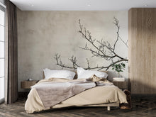 Load image into Gallery viewer, Minimalist Tree Branch Wallpaper Mural – Japanese Zen Style Wall Decor for Bedroom, Modern Neutral Aesthetic, Stylish Gift, Peel &amp; Stick