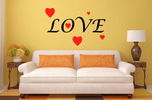 Load image into Gallery viewer, Love Hearts Heart Valentine Word Art Wall Decal Sticker Vinyl Mural Bedroom Leaving Room Home Decor FREE SHIPPING L222