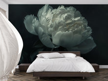 Load image into Gallery viewer, White Floral Wallpaper Mural – Elegant Oversized Peony Wall Decor for Bedroom or Living Room – Modern Removable Wallpaper Stylish Bold
