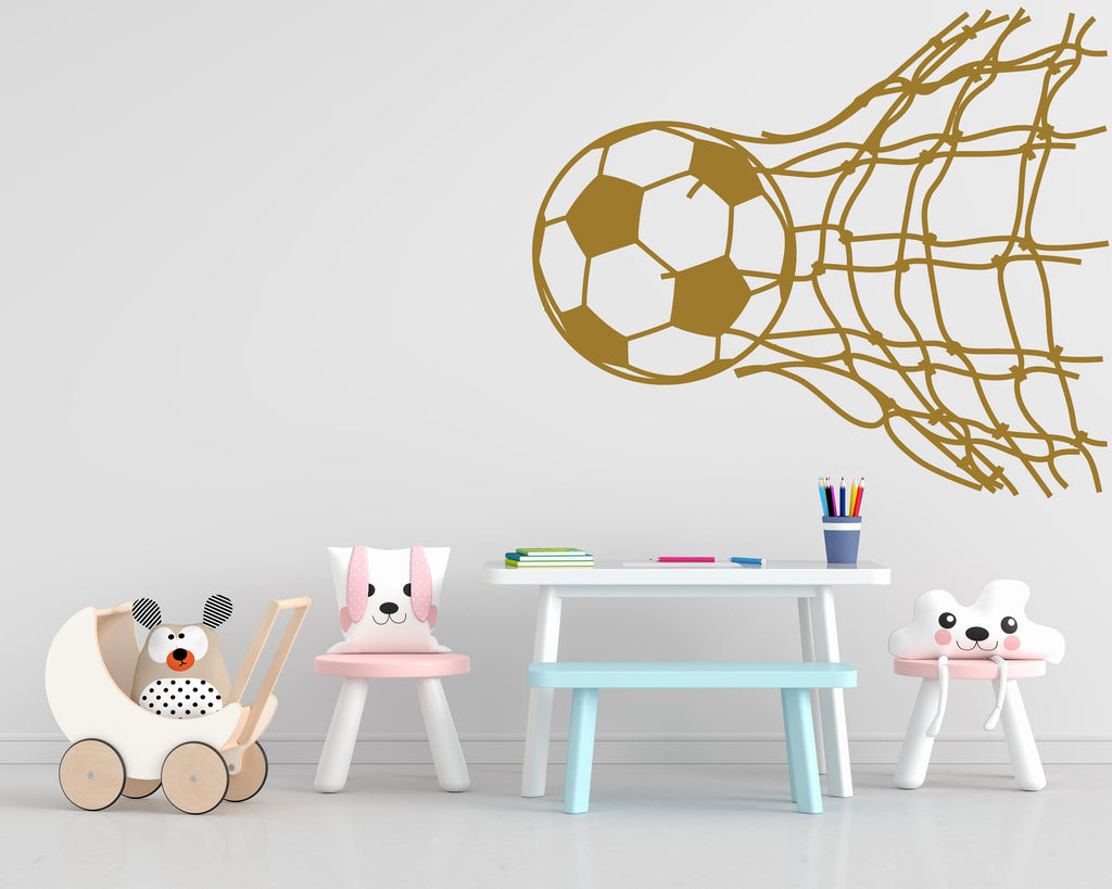 Soccer wall decor, Football Wall Decal Sport Vinyl, Football stickers Boys Passion Shoot your Goal Wall Art, Wall Stickers, Kids Room 137DE
