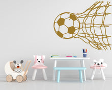 Load image into Gallery viewer, Soccer wall decor, Football Wall Decal Sport Vinyl, Football stickers Boys Passion Shoot your Goal Wall Art, Wall Stickers, Kids Room 137DE