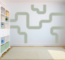 Load image into Gallery viewer, Road wind Wall Decal Highway Vinyl Sticker Track Route Wall Decor Kids Playroom Boys Room Wall Art Automotive Bedroom Mural Sticker 138DE