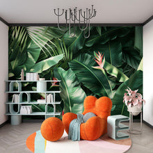 Load image into Gallery viewer, Tropical Leaf Wallpaper Mural – Jungle Banana Leaf Wall Decor for Bedroom or Living Room – Modern Bold Accent Wall Art – Removable Stylish