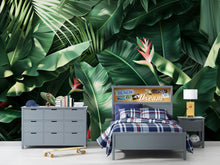 Load image into Gallery viewer, Tropical Leaf Wallpaper Mural – Jungle Banana Leaf Wall Decor for Bedroom or Living Room – Modern Bold Accent Wall Art – Removable Stylish