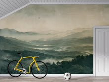 Load image into Gallery viewer, Mountain Landscape Wallpaper Mural – Misty Forest Wall Decor for Bedroom, Living Room or Kids Room – Modern Bold Scenic Accent Wall