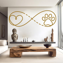 Load image into Gallery viewer, Heart and paw wall decal Dad Dog decor Dog wall art Decal Dog Lover Animals wall decal Dog Wall Bathroom Wall Decals Stickers Vinyl 925RS