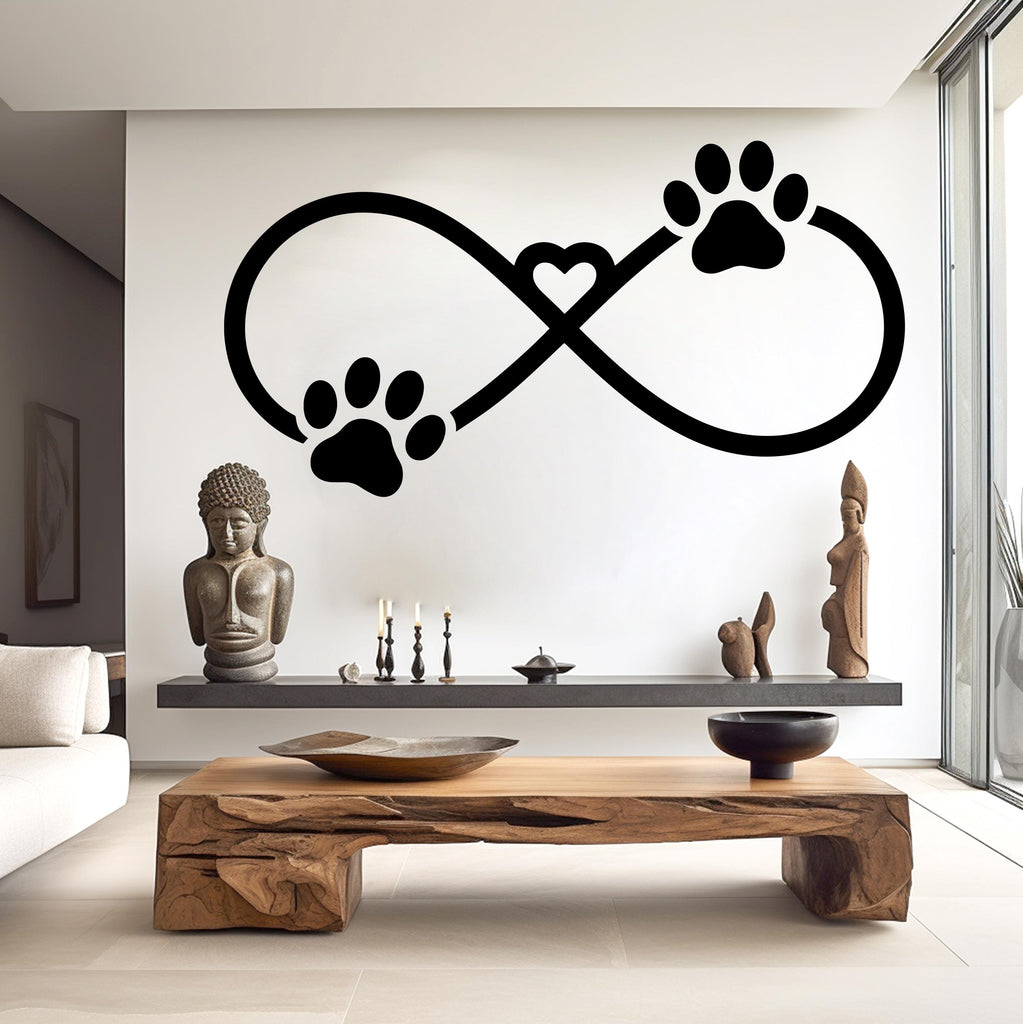 Paw Love wall decal Dad Dog decor Dog wall art Decal Dog Lover Animals wall decal Dog Wall Bathroom Wall Decals Stickers Vinyl 926RS