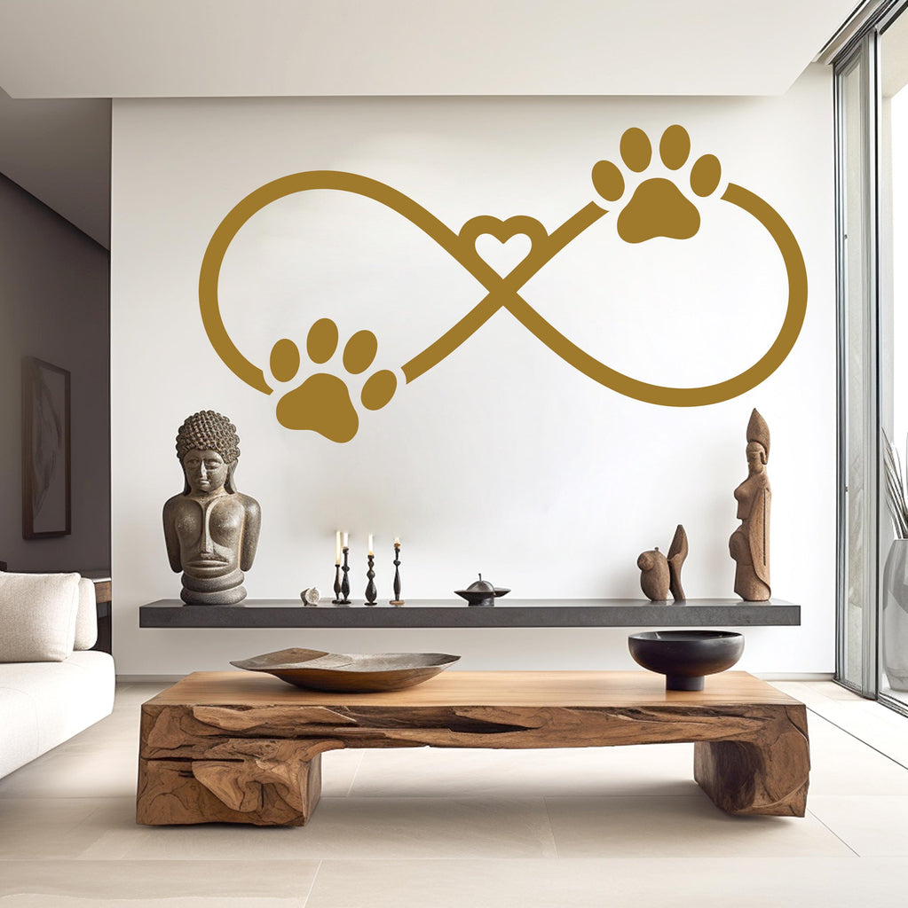 Paw Love wall decal Dad Dog decor Dog wall art Decal Dog Lover Animals wall decal Dog Wall Bathroom Wall Decals Stickers Vinyl 926RS