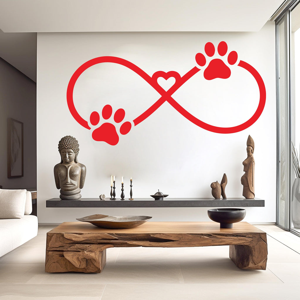 Paw Love wall decal Dad Dog decor Dog wall art Decal Dog Lover Animals wall decal Dog Wall Bathroom Wall Decals Stickers Vinyl 926RS