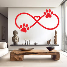 Load image into Gallery viewer, Paw Love wall decal Dad Dog decor Dog wall art Decal Dog Lover Animals wall decal Dog Wall Bathroom Wall Decals Stickers Vinyl 926RS