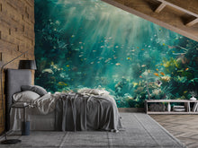 Load image into Gallery viewer, Underwater Ocean Wallpaper Mural – Deep Sea Coral Reef Fish Wall Decor for Bedroom, Kids Room or Living Room – Modern Bold Accent