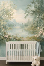 Load image into Gallery viewer, Mountain Lake Wallpaper Mural – Serene Landscape Wall Art for Nursery Bedroom Living Room Stylish 3D Nature Wallpaper Bold Modern Wall Decor