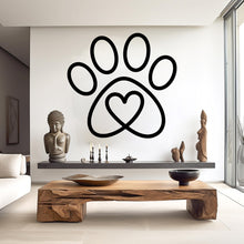 Load image into Gallery viewer, Paw Love wall decal Dad Dog decor Dog wall art Decal Dog Lover Animals wall decal Dog Wall Bathroom Wall Decals Stickers Vinyl 928RS