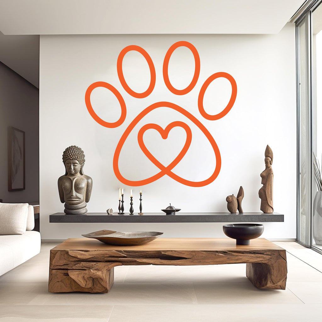 Paw Love wall decal Dad Dog decor Dog wall art Decal Dog Lover Animals wall decal Dog Wall Bathroom Wall Decals Stickers Vinyl 928RS