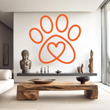 Load image into Gallery viewer, Paw Love wall decal Dad Dog decor Dog wall art Decal Dog Lover Animals wall decal Dog Wall Bathroom Wall Decals Stickers Vinyl 928RS