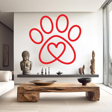 Load image into Gallery viewer, Paw Love wall decal Dad Dog decor Dog wall art Decal Dog Lover Animals wall decal Dog Wall Bathroom Wall Decals Stickers Vinyl 928RS