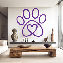 Load image into Gallery viewer, Paw Love wall decal Dad Dog decor Dog wall art Decal Dog Lover Animals wall decal Dog Wall Bathroom Wall Decals Stickers Vinyl 928RS
