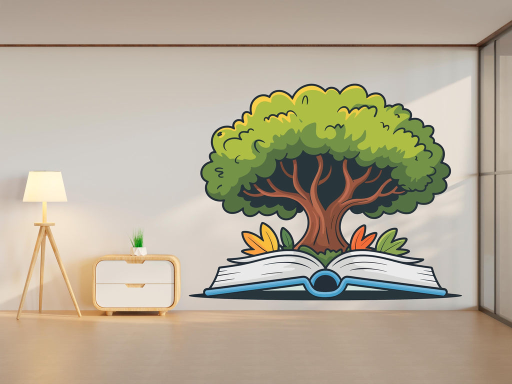 Library Tree Wall Art Decal, Library Wall Decal, Education Decals, Kids Room, Reading room, Nurseries, School, Kids Gifts, Dorm Room 929RS