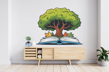 Load image into Gallery viewer, Library Tree Wall Art Decal, Library Wall Decal, Education Decals, Kids Room, Reading room, Nurseries, School, Kids Gifts, Dorm Room 929RS