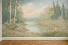 Load image into Gallery viewer, River Forest Wallpaper Mural – Peaceful Landscape Wall Art for Bedroom Nursery Living Room Stylish 3D Nature Wallpaper Bold Modern Wall